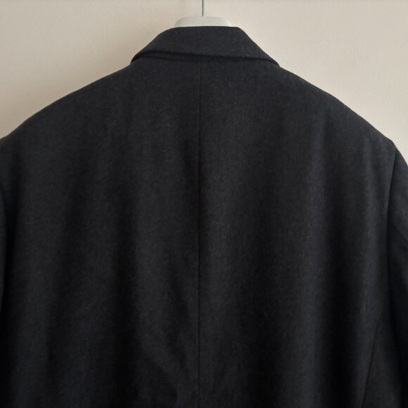 $600 Banana Republic Charcoal Grey Wool Overcoat/ Top Coat - XL - Picture 6 of 10